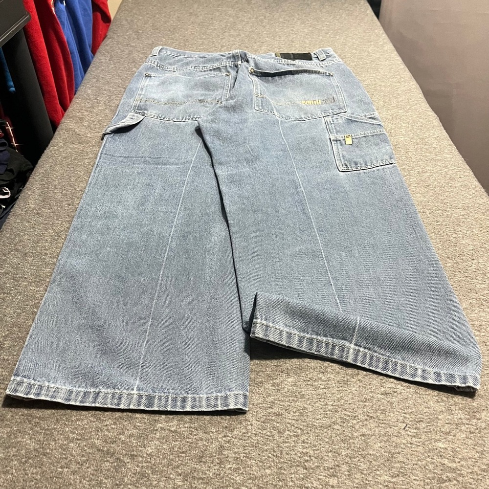 Southpole Mens Baggy Carpenter Jeans Light Wash Blue Denim Y2K Skater Size 36x28